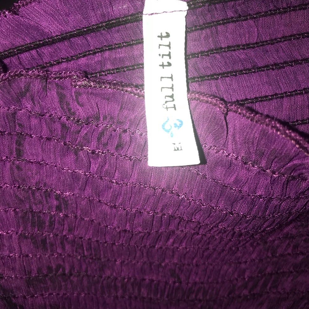 Purple Sheer Strapless Top